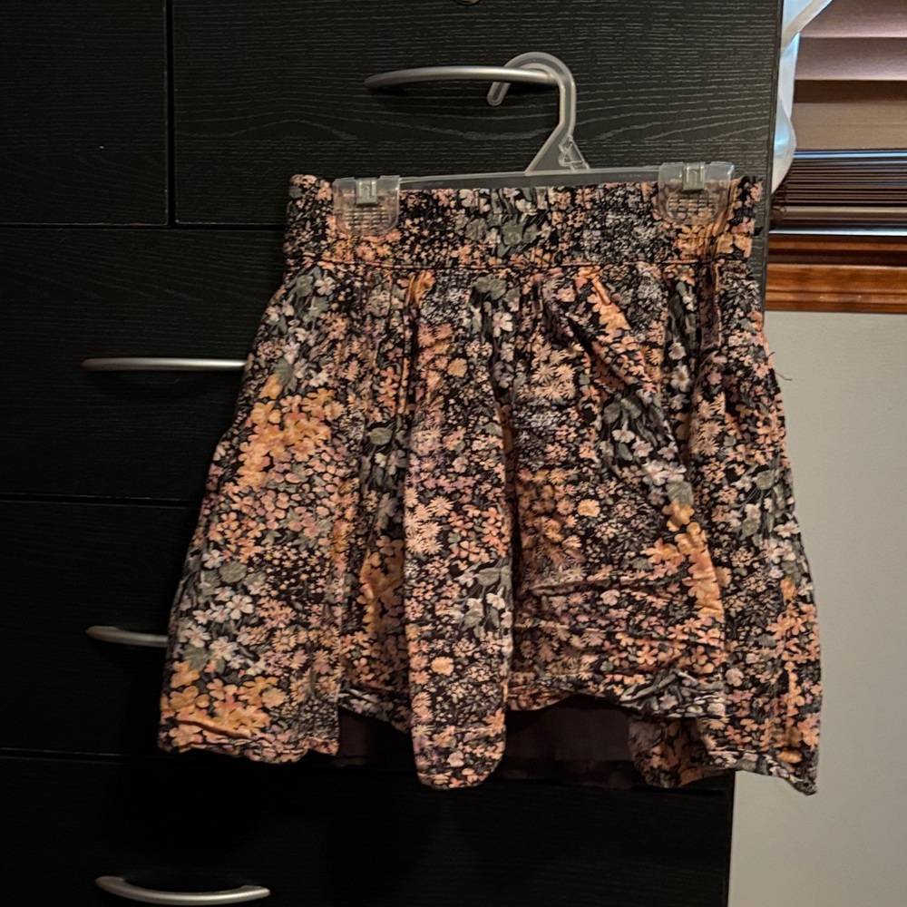 American Eagle Outfitters Floral Mini Skirt - Black, Pink, Cream